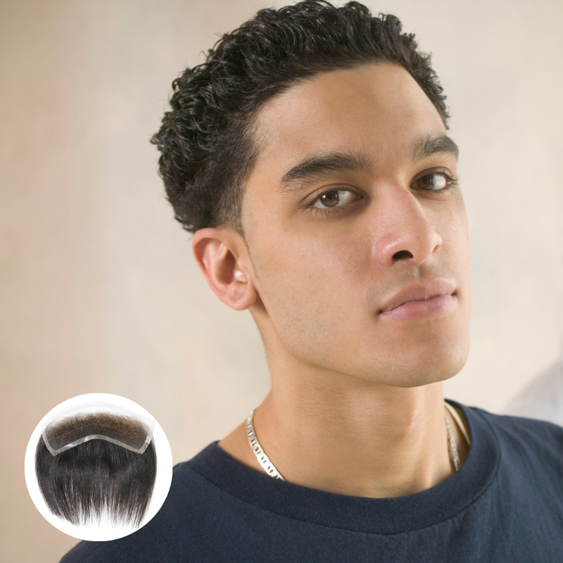 Full Lace Hairline System For Men's Frontal Hairpieces - HairBro