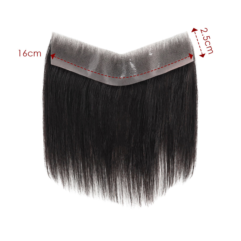 0.08mm Skin Poly Base Hairline Men's Frontal Hairpieces  With All V-loop - HairBro