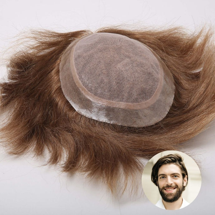 New French Lace With Thin Skin All Around Male Hair Replacement System