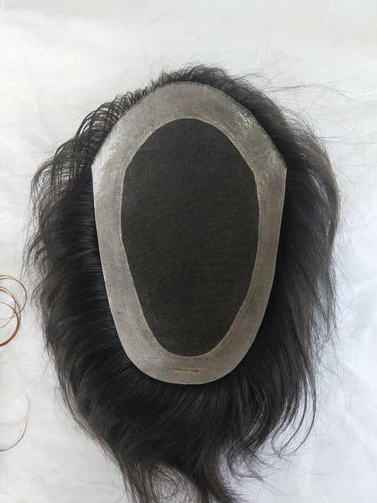 French lace in center with poly around-6.5*10 - HairBro